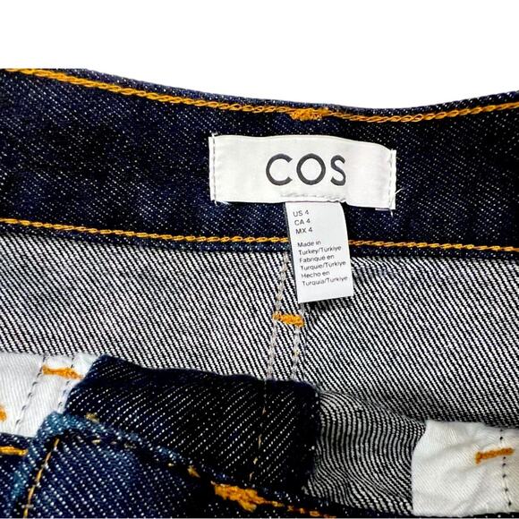 COS Denim Mini Skirt Raw Hem Size 4 NWT - Picture 8 of 9